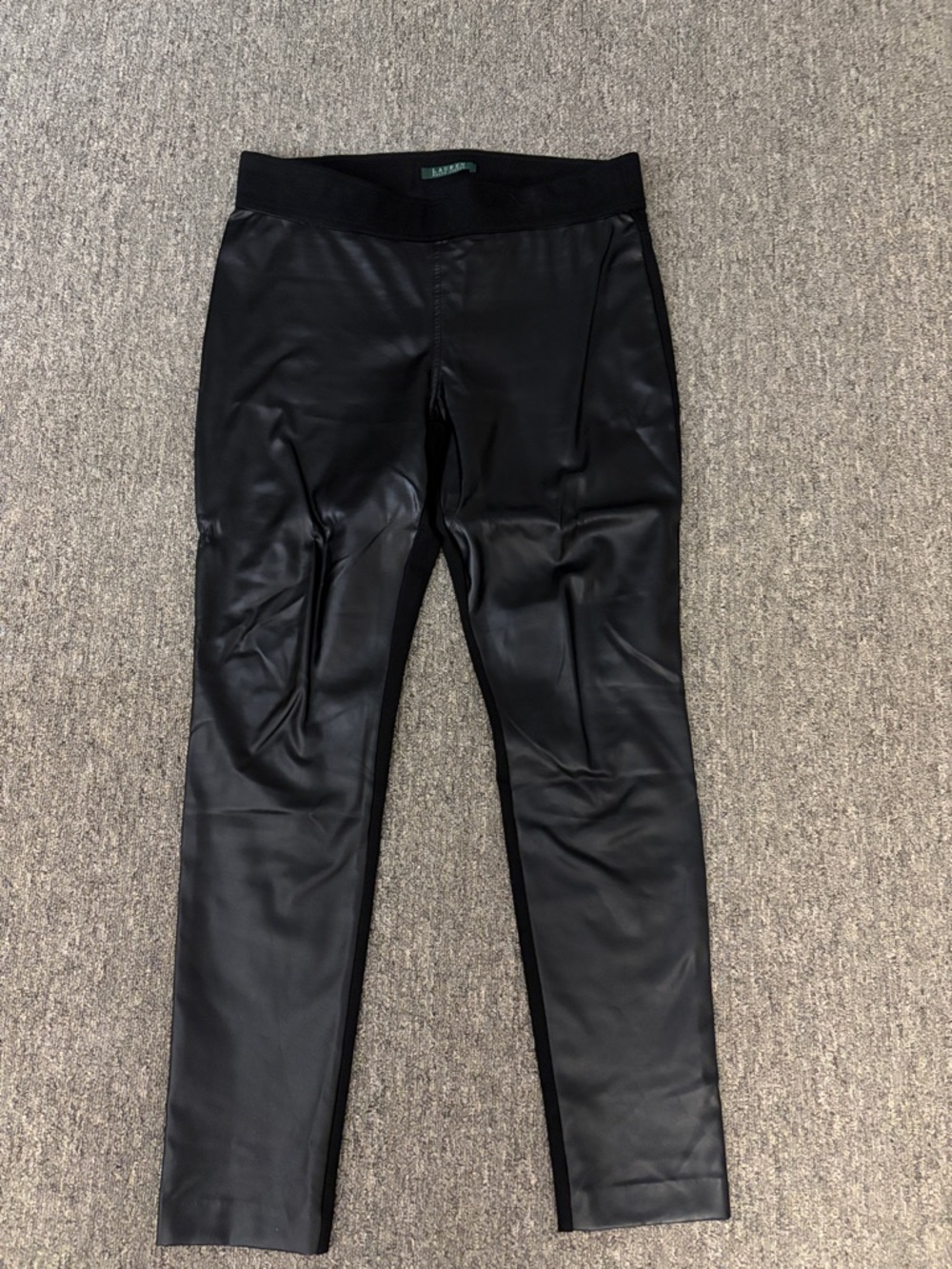 Ralph Lauren Black Faux Leather Leggings